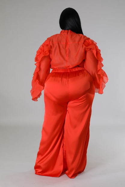 Paula Orange Pant set